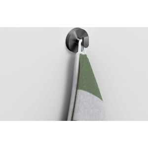 Handdoekhaak Clou Flat Set 2st Gunmetal Geborsteld PVD