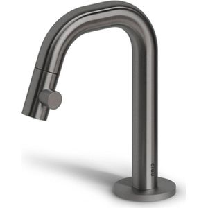 Clou Kaldur fonteinkraan korte uitloop R gunmetal geborst. PVD CL/06.05.004.84.R