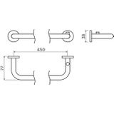 Clou - Kaldur - Handdoekrek - Geborsteld Brons PVD - RVS 304