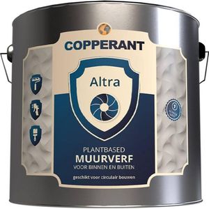 Copperant Altra Muurverf Verpakking: 10 liter | Merk Copperant | Waterbasis, Biobased | Muurverf voor Binnen, Buiten, Binnen en buiten | Mat, Extra