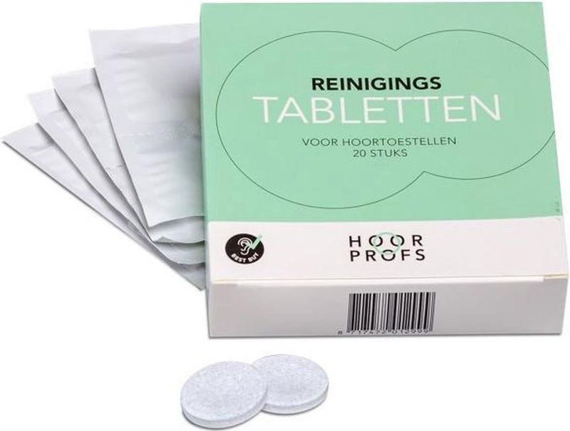 Hoorprofs - Reinigingstabletten - 20 Stuks - Voor Hoortoestellen