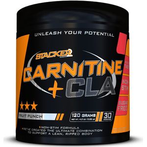 Stacker 2 Carnitine + CLA Poeder - 120 gram - Fruit Punch