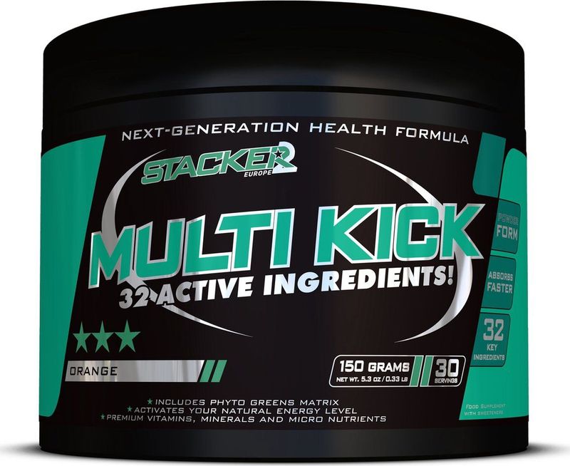 Stacker2 - Multi Kick - Poeder - Sinaasappel - 30 Servings