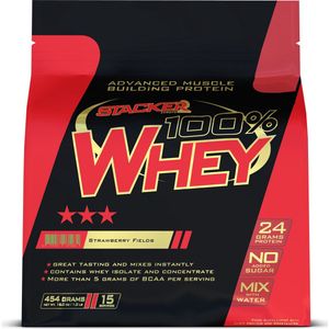 100% Whey - Aardbei | 454 gram | Stacker2 Europe