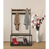 Kapstok - Hout - Zwart - Wandmodel