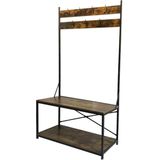 Kapstok - Hout - Zwart - Wandmodel