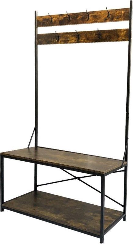 Kapstok - Hout - Zwart - Wandmodel