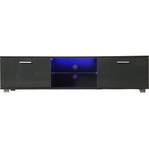 TV meubel kast - dressoir -t led verlichting - 140 cm breed - grijs