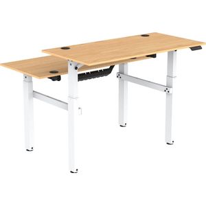 Duo bureau zit sta elektrisch verstelbaar werkplek 2 personen - dubbel bureau - 160 x 70 cm