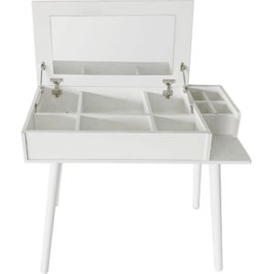 Kaptafel make up visagie opmaaktafel bureau met inklapbare spiegel 90 cm breed