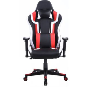 Gamestoel Tornado bureaustoel - ergonomisch verstelbaar - racing gaming stoel - zwart rood
