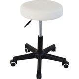 Bureaukruk - kantoorkruk - werkkruk - tabouret - hoogte instelbaar 42  tot 56 cm - wit