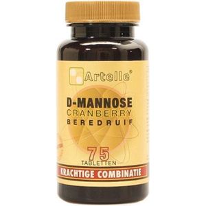 Artelle D-Mannose Cranberry Beredruif Tabletten 75 Tabletten