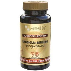 Artelle Rhodiola & ginseng energiebalans 75 capsules