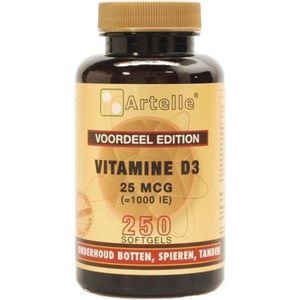Artelle Vitamine d3 25 mcg 100 softgels