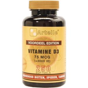 Artelle Vitamine D3 75 Mcg 3000Ie 250 softgels