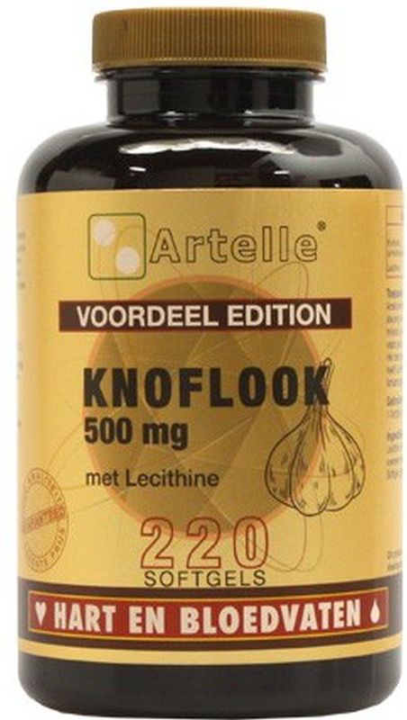 Artelle Knoflook 500 mg +250 mg lecithine 220 capsules