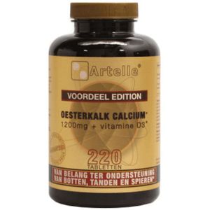 Artelle Oesterkalk calcium 1200 mg vitamine d3 tabletten 220tb