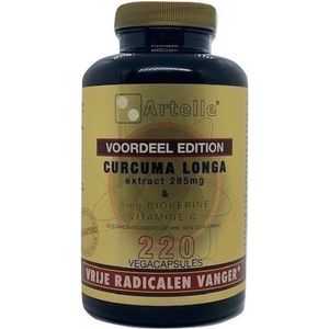 Artelle Curcuma longa extract 220 Vegetarische capsules