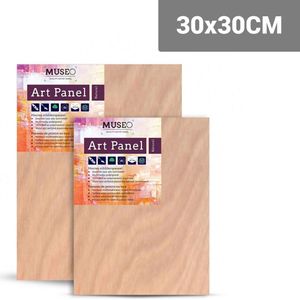 Museo - Art Panel - Hout - Naturel - 30mm dik - 30x30cm