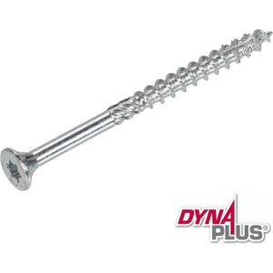 Dynaplus - Spaanplaatschroeven - Verzinkt - TORX TX-30 - Platverzonken Kop - 6 x 130 mm - 100 Stuks
