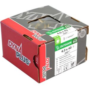DynaPlus 0281.08.26001 Unischroef - Platkop - Deeldraad - Outdoor - TX20 - 4.0 x 60/35mm (200st)