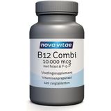 Nova Vitae - Vitamine B12 - Actief - combi - 10.000 - 120 tabletten