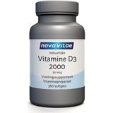 Nova Vitae - Vitamine D3 - 2000 - 50 mcg - 360 softgels