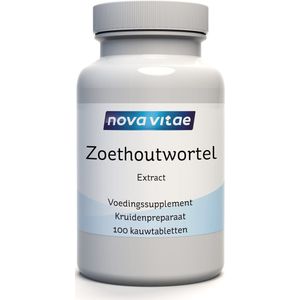 Nova Vitae - Zoethoutwortel - extract - DGL - 100 kauwtabletten - zoethout