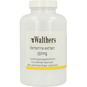 Walthers - Berberine HCI Extract - Kruidenpreparaat - 350 mg - 3 Vegetarische Capsules