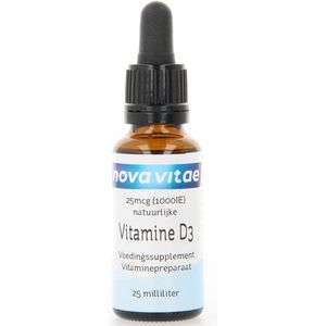 Nova Vitae - Vitamine D3 - vloeibaar - 1000 IE - 25 mcg - 25 ml