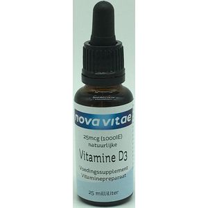 Nova Vitae Vitamine D3 1000IU druppel 25 Milliliter