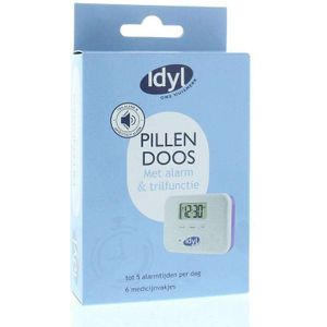 Idyl - Pillendoos - 6-vaks - Met Alarm en Trilfunctie - Instelbaar tot 5 Alarmtijden per Dag