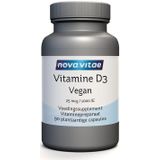 Nova Vitae - Vitamine D3 - Vegan - 25 mcg - 1000IE - 90 plantaardige capsules