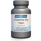 Nova Vitae - Vitamine D3 - vegan - 25 mcg - 1000IE - 180 plantaardige capsules