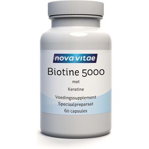 Nova Vitae Biotine 5000mcg keratine alfa  60 Capsules