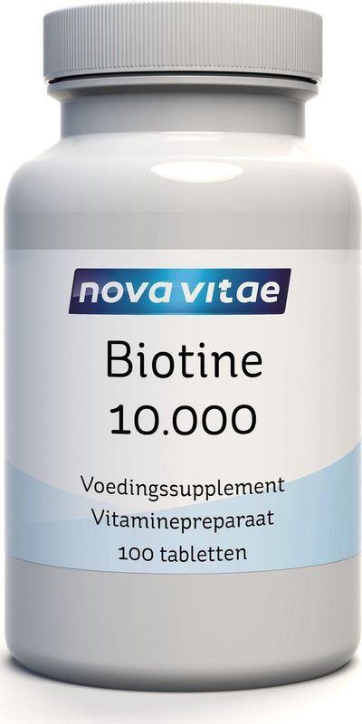 Nova Vitae - Biotine 10.000 mcg - Vitamine B8 - 100 tabletten