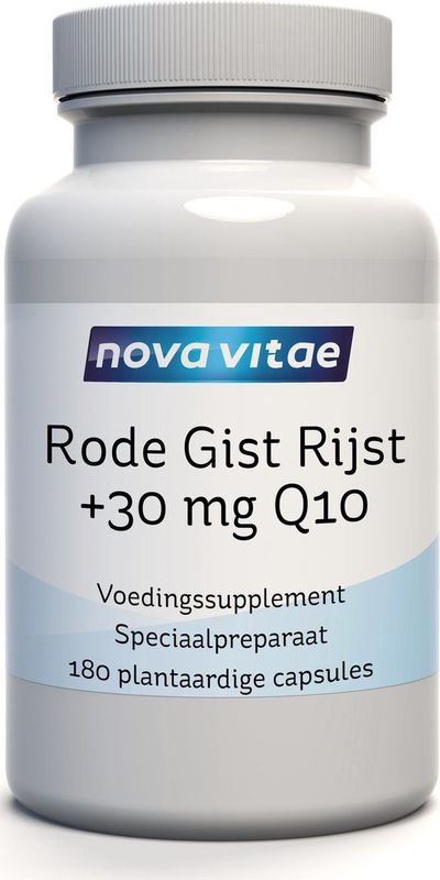 Nova Vitae - Rode Gist Rijst - met 30 mg Q10 - 180 capsules