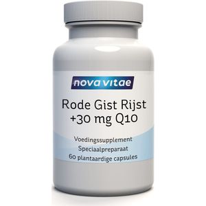 Nova Vitae Rode Gist Rijst + 30mg Q10, 60 Veg. capsules