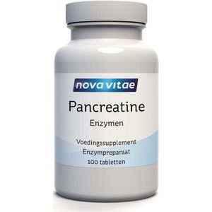 Nova Vitae - Pancreatine - Pancreas Enzymen - Amylase - Protease - Lipase - 100 tabletten