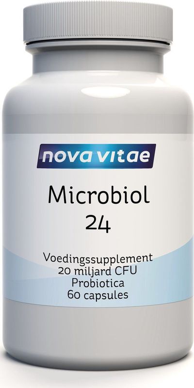 Nova Vitae - Microbiol 24 - 20 Miljard CFU - probiotica met Inuline en GOS - probioticum - Microbioom - 60 capsules