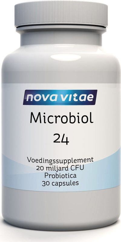 Nova Vitae - Microbiol 24 - 20 Miljard CFU - probiotica met Inuline en GOS - probioticum - Microbioom - 30 capsules