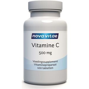 Vitamine C - 500 mg - Nova Vitae - Gezondheidsproduct - Ondersteunt Immunsysteem
