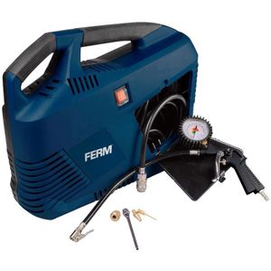 FERM - CRM1049 - Draagbare Compressor - Inclusief Slang en Accessoires