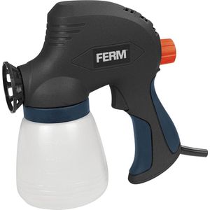 FERM - SGM1012 - Elektrische Verfspuitpistool - 110W - 800ml inhoud - 230V - Viscositeitsbeker - Verfreservoir - Flexibele nozzle verlenger - Reserve ventiel - Reinigingspin - Oordopjes