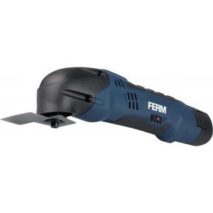 FERM - OTM1006 - Multitool – Oscillerend – 12V Li-Ion – 1.5Ah – Inclusief - 8 Accessoires - Li-Ion Batterij 12V - 1.5 Ah - Semi-cirkelzaagblad - Inval-zaagblad - RVS-schraper - Schuurvoetplaat - 3 stuks schuurpapier - Oplader - Opbergkoffer