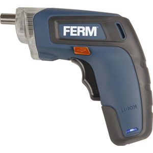 FERM - CDM1132 - Accu schroefmachine - Schroevendraaier - 3.6V - 1.3Ah - Li-Ion - LED - werkverlichting - Compact - Soft grip - Met - Magnetische bithouder - 26 bitjes - Verlengstuk - Oplader - Comfortabel - Micro USB lader - in - Opbergblik
