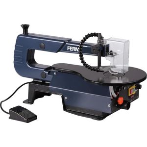 FERM - SSM1007 - Figuurzaagmachine - 120W - Variabele snelheidsinstelling - Voetpedaal - Snelspanhendel - inclusief - 6 zaagbladen