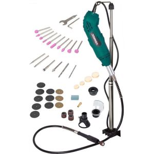 VONROC Multitool – Roterend – 160W – Incl. 40 accessoires, 2 opzetstukken, flexibele as en opbergtas
