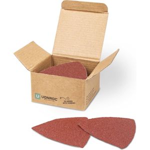 VONROC Schuurpapier voor multitool - Set van 50 - 82mm - Korrelgrootte K60, K80, K100, K120 en K240